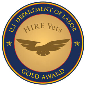 U.S. Department of Labor HIRE Vets Medallion, Gold Award